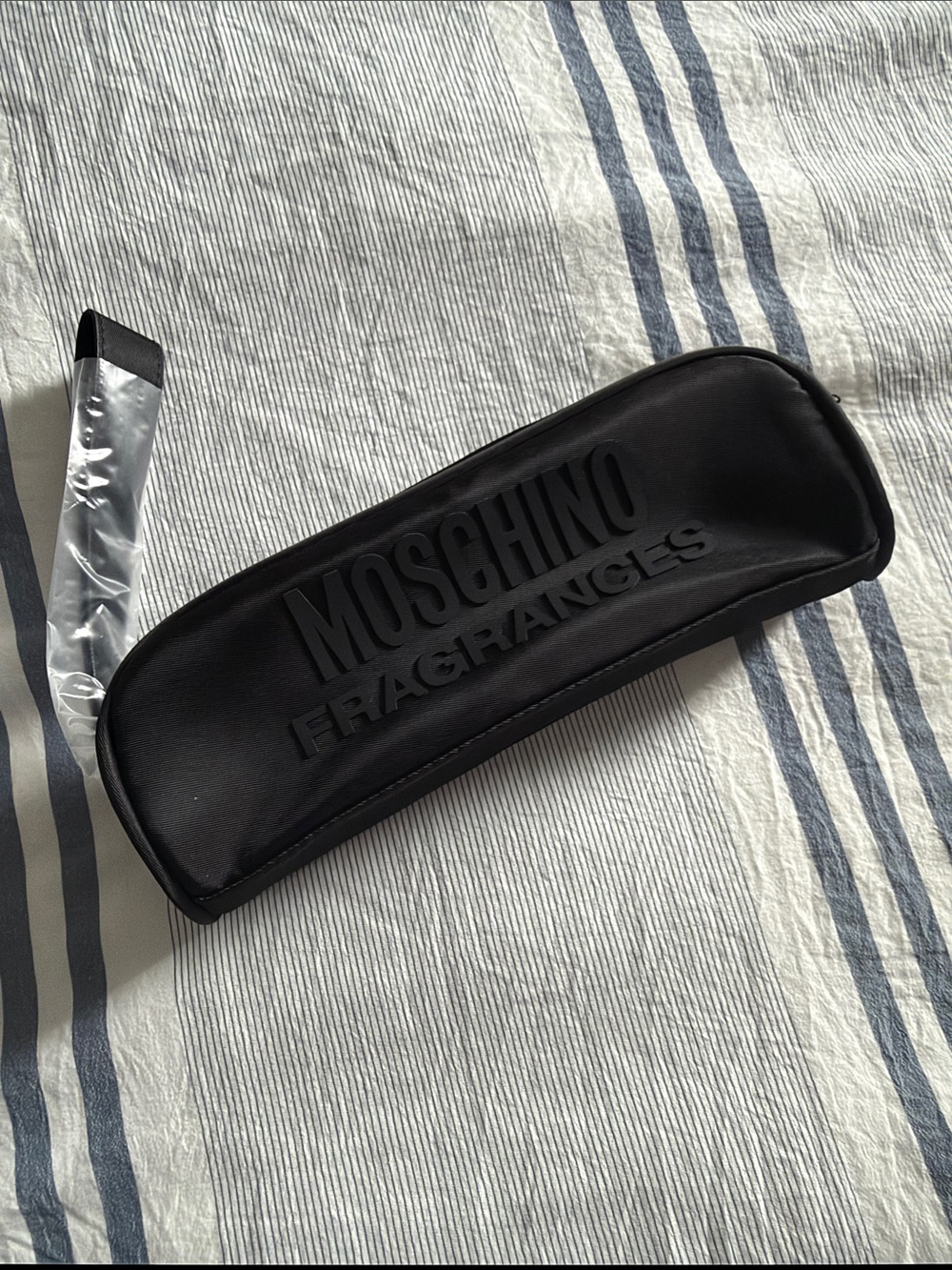 Moschino black toiletry bag